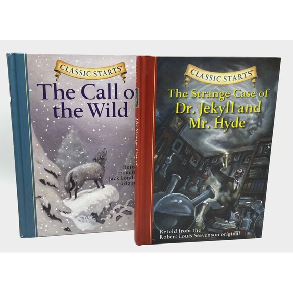 Classic Starts Hardcover Lot The Call of the Wild & Dr. Jekyll and Mr. Hyde Kids - Picture 3 of 10